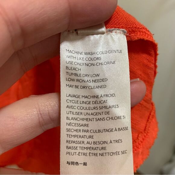 Free People We The Free Fiery Orange Swing Top size small - Picture 4 of 7